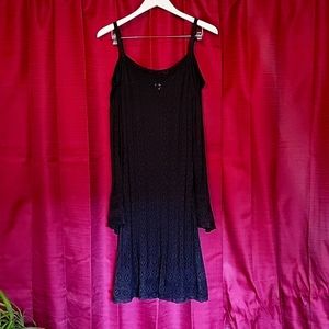 Venus Black Cold Shoulder Crochet Dress Size L